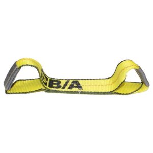 2 inch X 16 inch 10M "Dog Bone W/ Wrapped Eyes (FIN 14"-16") - Yellow Edge Webbing