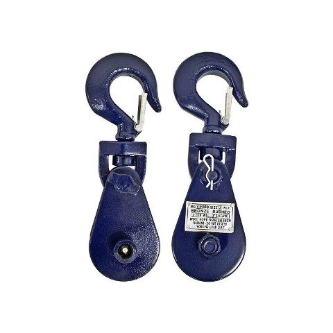2-Ton 3" Snatch Block w/ Latched Swivel Hook