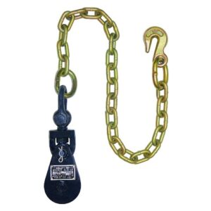 2 Ton Snatch Block with Shackle, Coupling & 30" Chain with Grab Hook