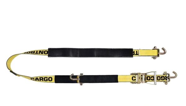 2-Inch Heavy-Duty Swivel J Hook Ratchet Strap with Grip Strip (Box of 10)