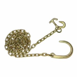5/16" x 10' Grade 70 Chain w/ 8" J- Hook and "T" Hook